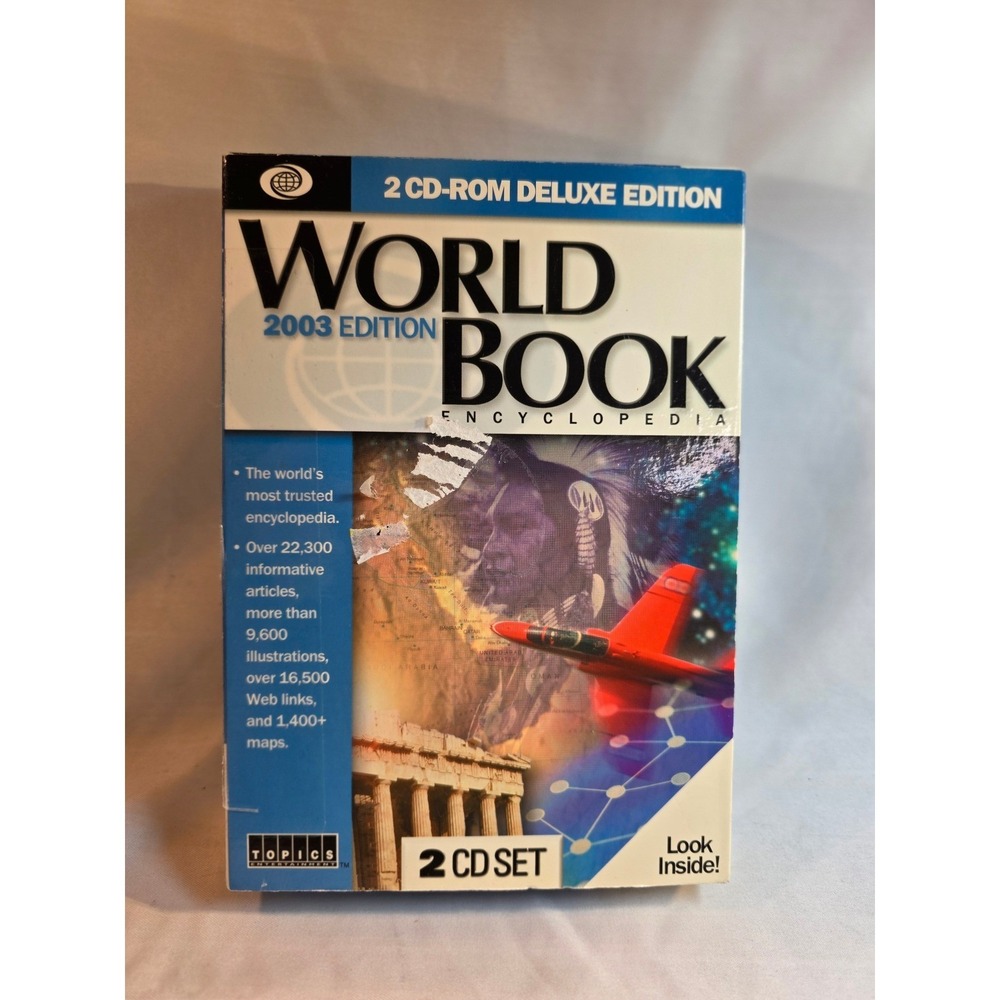 World Book Encyclopedia 2003 Deluxe Edition 2 CD-ROM Set Topics Entertainment